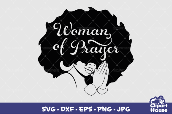 Afro Woman of Prayer: A Versatile Digital Design for Creators