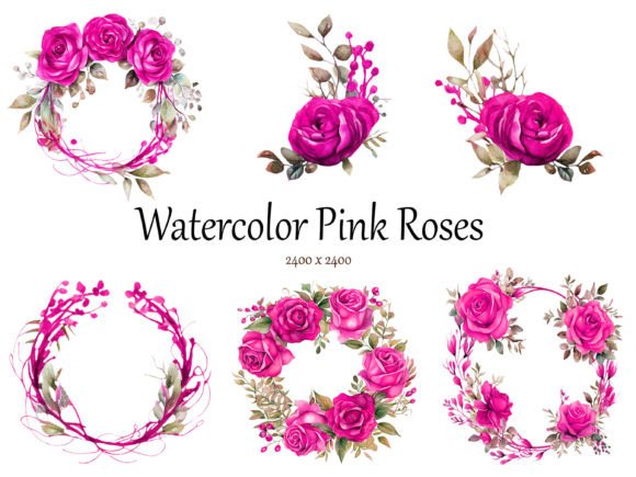 Evaluating Watercolor Pink Roses Clipart for Creative Projects