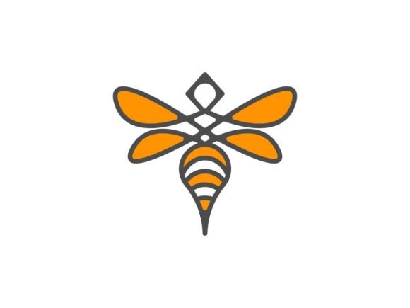 Mix Bee Dragonfly Logo Template