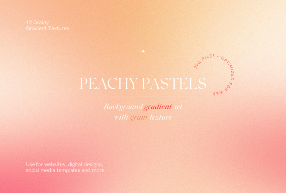 Orange Pastel Gradient Background Bundle: Elevate Your Digital Designs with Vintage Warmth
