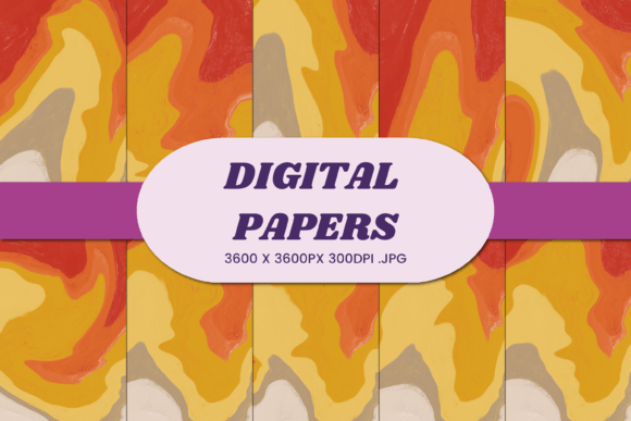 Retro Vintage Liquid 10 Digital Paper