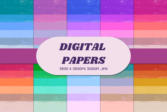 Retro Vintage Stripe Digital Paper